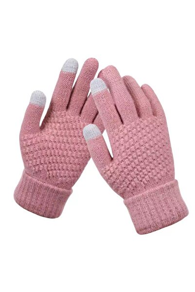 Choice PINK Women Men Warm Winter Touch Screen Gloves Stretch Classical Knit ...