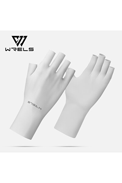 choice2 Light Grey WRELS Half Finger Sunscreen Gloves Casual Elastic Nail Art...
