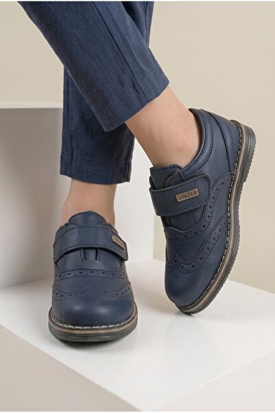 İmerShoes Erkek Çocuk Lacivert Günlük Cırtlı Klasik Ayakkabı Sünnet Ayakkabıs...