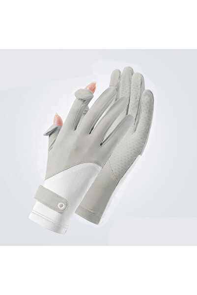 choice2 grey white Summer Gloves Breathable Women Thin Ice Silk Cycling Drivi...