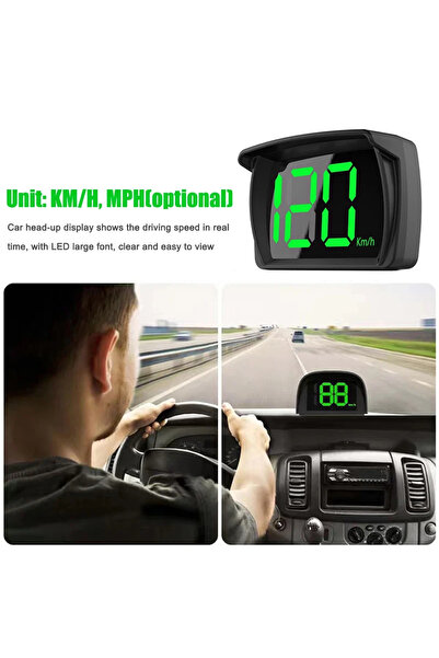 Choice black Dual USB Car HUD GPS Speedometer MPH Digital Head Up Display Lar...