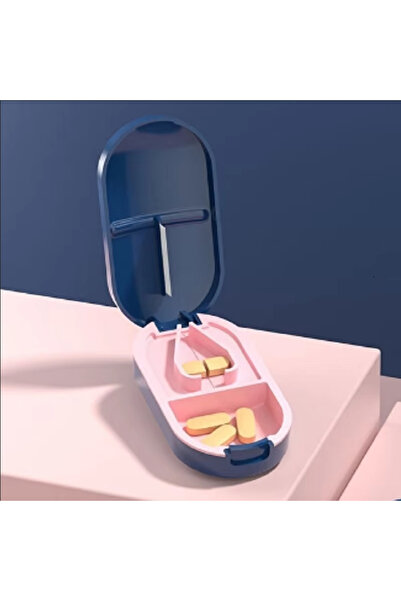 choice2 1 pc Portable Multiple Pill Cutter with Storage Box Pill Crusher Adju...