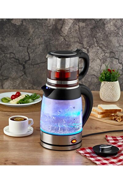 Zilan Set fierbător electric plus fierbător ZLN4858 Argintiu, putere 2200W, c...
