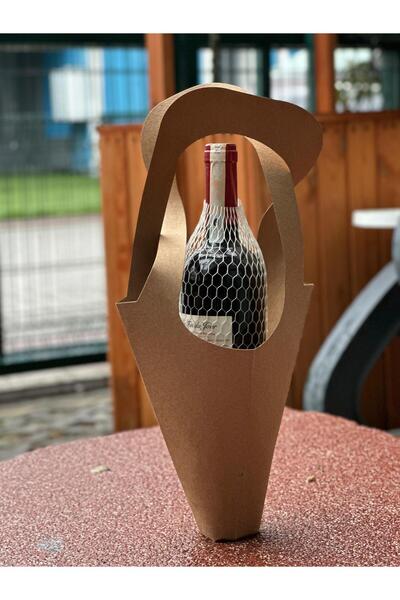 Orbak Kağıt 100Pcs Bottle & Flower Carrying Kraft Bag – Decorative Bouquet an...