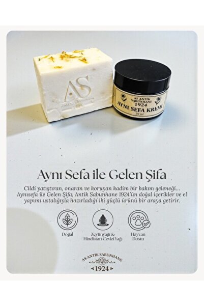 AS ANTİK SABUNHANE 1924 Aynı Sefa Sabunu & Aynı Sefa Kremi Seti – Doğal Cilt ...