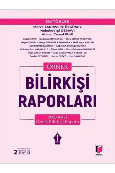 Adalet Yayınevi Örnek Bilirkişi Raporları 2700 Adet Örnek Raporu Ahmet Cemal Ruhi