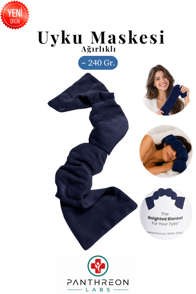 Panthreon Weighted Sleep Mask |   Relaxing Print on the Eyelid |   Supporting...