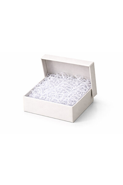 Orbak Kağıtçılık Beyaz Karton Takı Kutusu 9,5x9,5x2 cm – Kapaklı Model | 5 Ad...
