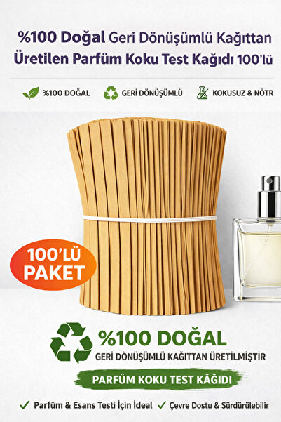 Orbak Kağıtçılık Doğal Geri Dönüşümlü Kağıttan Üretilen Parfüm Koku Test Kağı...