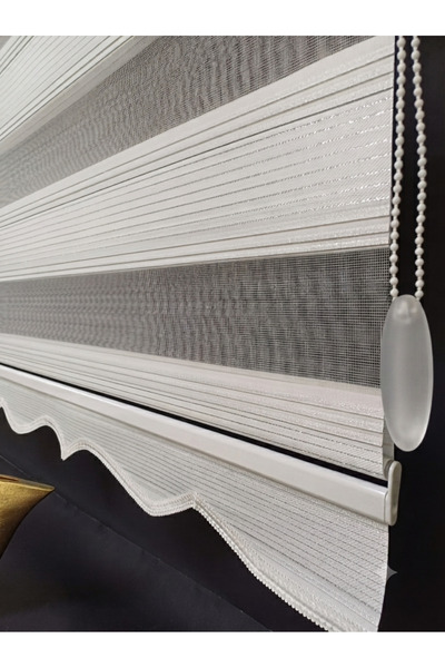 venedik home Stor Zebra Perde Gümüş Simli Jakarlı Yeni Sezon (ETEK DİLİMLİ)