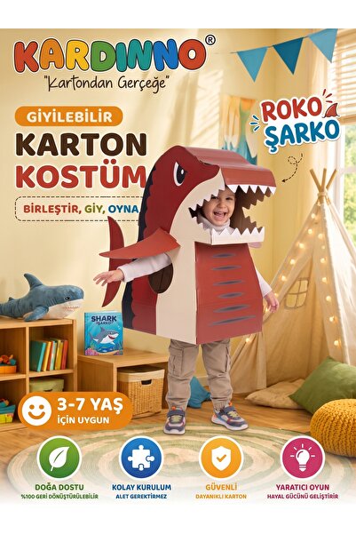 Kardinno Roko Şarko Educational Toy Cardboard Wearable Children's Costume Act...