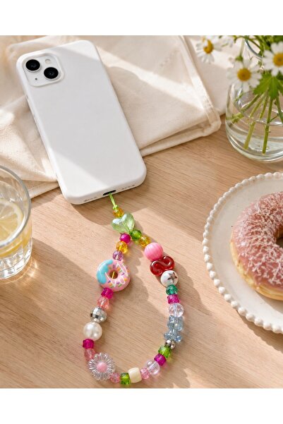 Les Petites Mains Name Pop S Telefon Askısı, Boncuklu Telefon Charmı ve Çanta...