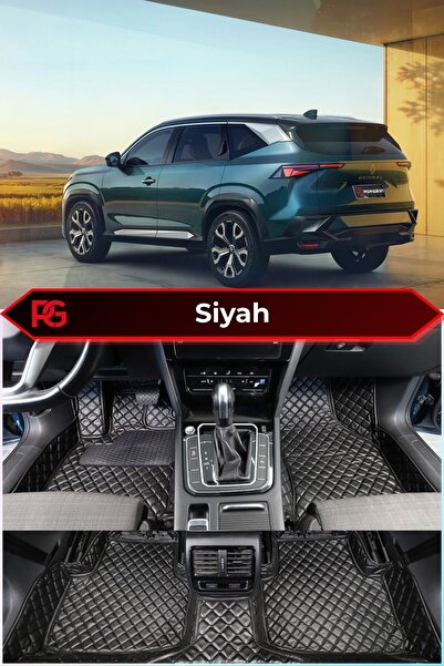 PASPASGRAFT Renault BOREAL Siyah Üzeri Siyah Dikiş 8D Diamond Premium Kaymaz ...