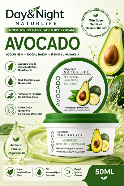 Naturlife Day & Night Hand and Body Cream |   Avocado Extract Daily Care |   ...