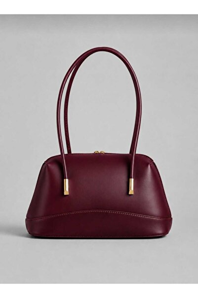 GlowSa Burgundy Women's Stylish Daily Hand and Shoulder Bag with Metal Access...