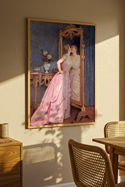 LiaGallery Auguste Toulmouche - Vanity, Self Love, Çerçeveli Poster, Dekorasy...