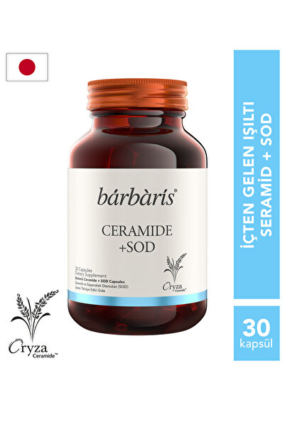Barbaris Ceramide + SOD- 30 Kapsül - 40 mg Seramid İçeren Takviye Edici Gıda,...