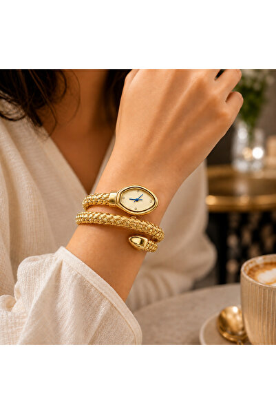 PW POLO WHITE Snake Watch, Coiled Women's Wristwatch