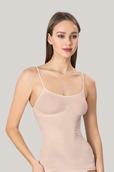Miss Fit Women's Tan Shiny Corset Athlete 16888