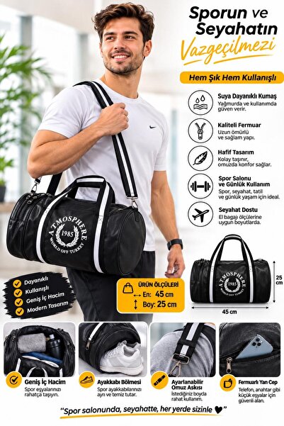 Sofia Erkek Unisex Crossbag body Yürüyüş Günlük Siyah Bel Çantası
