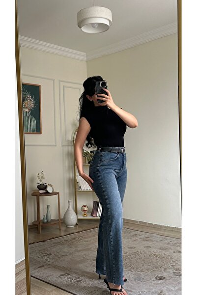 YELZEY BUTİK Premıum Classic Yüksek Bel Jean