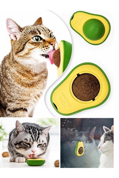 jetfast Natural Catnip Edible Rotating Catnip Herb Play Ball Ball Toy Cat Lic...