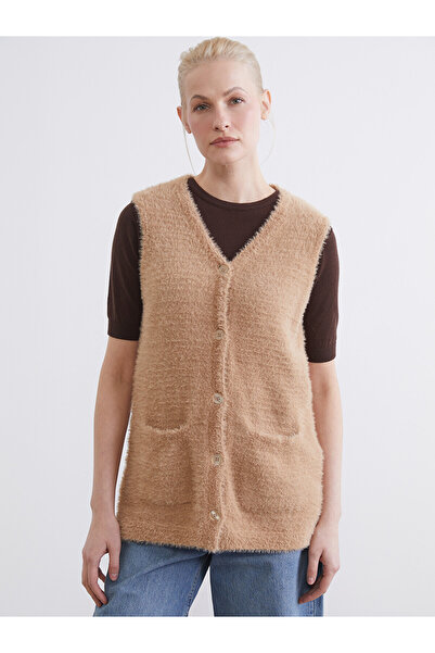 LC Waikiki Two Mt Shop Quality V-Neck Women's Knitwear Vest