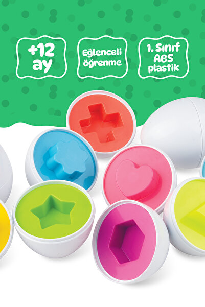 Circle Toys 10’lu Geometrik Yumurta CRCL107