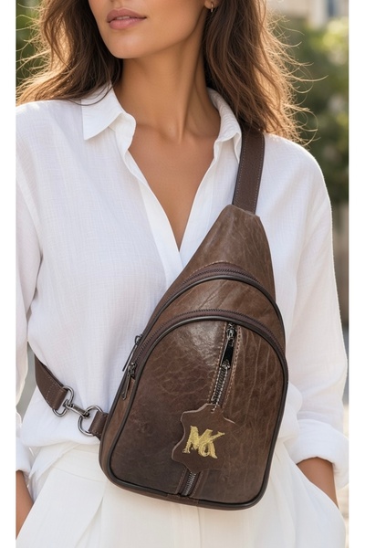 Mocikon Genuine Leather , Handmade, Unisex Body and Chest Bag Si Bodybag