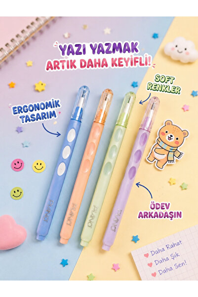 ÖZ OFİS Ergonomik Tasarım Yumurtlayan Kalem 1 Adet - El Yormayan & Kolay Tutu...