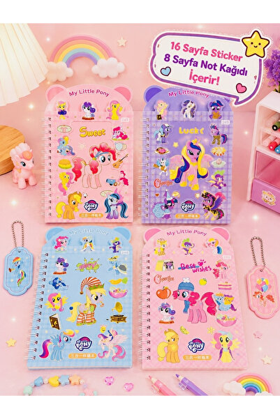 ÖZ OFİS My Little Pony Sticker Defter 16 Sayfa Sticker 8 Sayfa Not Defteri - ...
