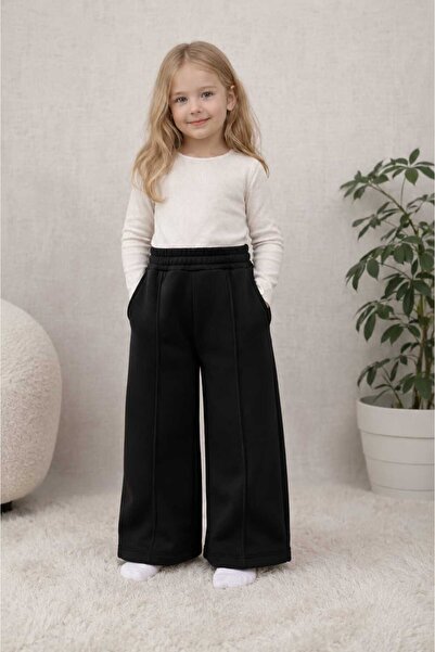 BEBEĞİME ÇORAP Baby Girl/Child Wide Leg Sweatpants/Girls School Sweatpants