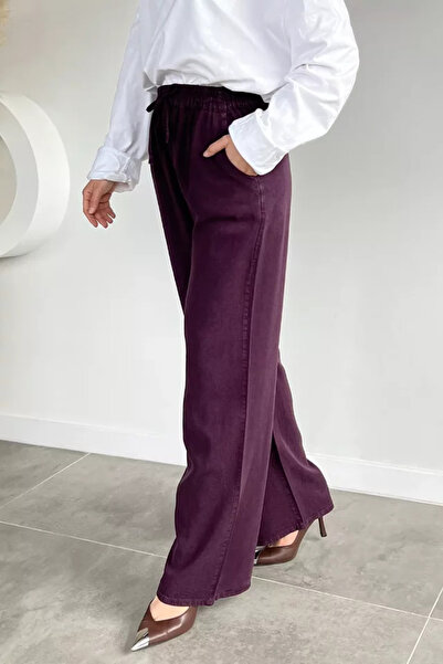 TOZLU Elastic Waist Tencel Fabric Hijab Pants