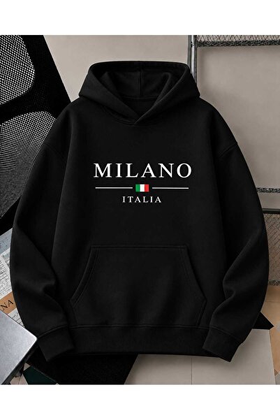 COHERENT Hanorac unisex pentru bărbați/femei MILANO, colorat, cu imprimeu per...