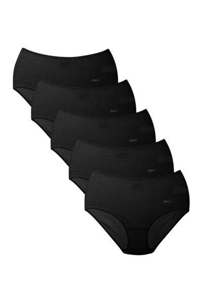 Kom Women's 5-Piece Economical Pack Maxi Cotton Modal High Waist Panties