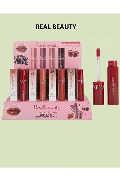 real beauty طقم تنت الشفاه الثابت (4 قطع بألوان مختلفة - ريل بيوتي)