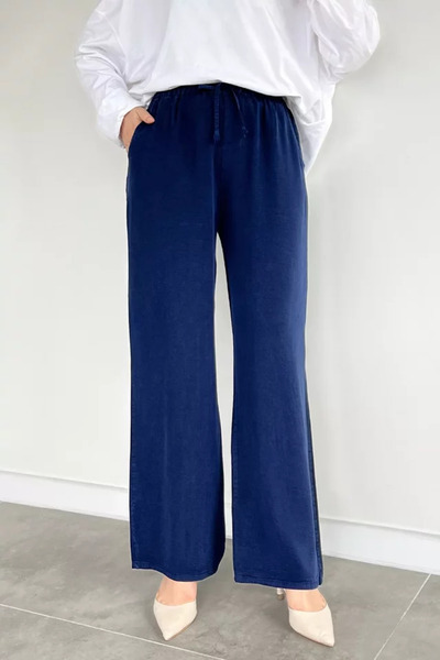TOZLU Elastic Waist Tencel Fabric Hijab Pants
