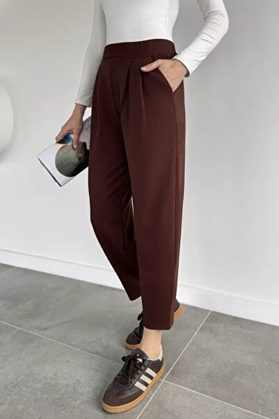 TOZLU Women's Pocketed Carrot Pants