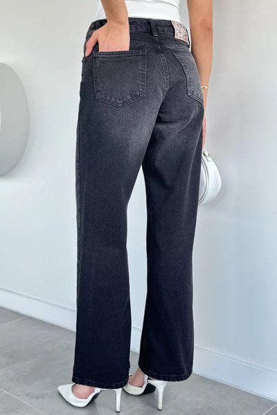 TOZLU Women's Comfortable Fit Palazzo Jean Denim Trousers