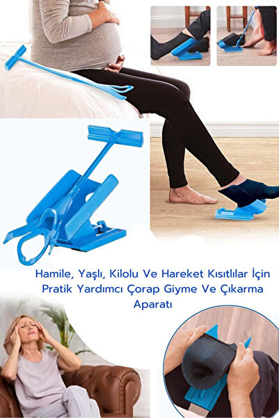 Shopura Çorap Giyme Aparatı Eğilmeden Kolay Çorap Giydirme ve Çıkarma Yardımcısı