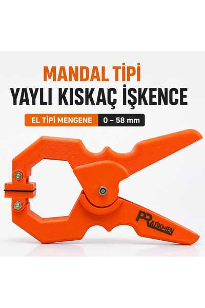 pratikmen Mandal Tipi Yaylı Kıskaç İşkence – El Tipi Mengene 0–58 mm
