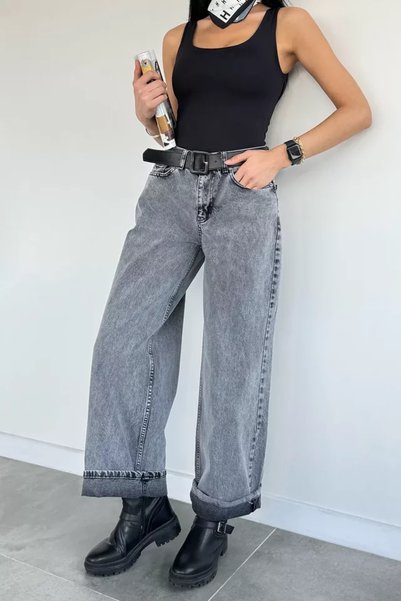 TOZLU Women's New Season Washable Jean Denim Trousers