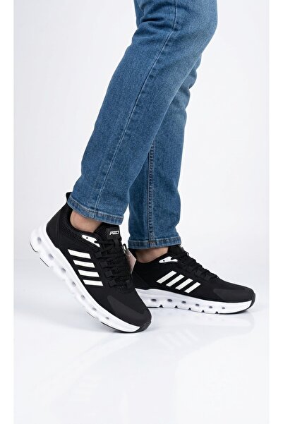 DİSC Black Men's Casual Sports Shoes Light Sole Orthopedic Lace-Up 25101