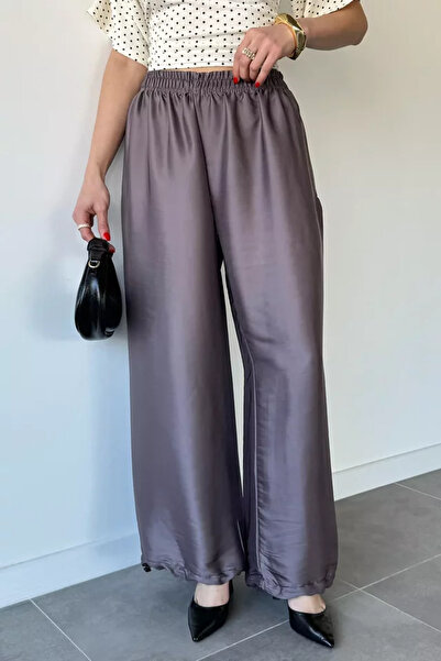 TOZLU Women's Loose-Fitting Trousers with Elastic Waist and Cuffs