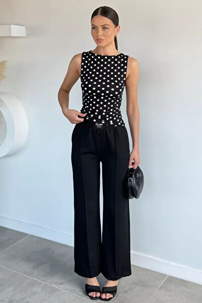 TOZLU High Waist Pocketed Women's Loose Fit Trousers