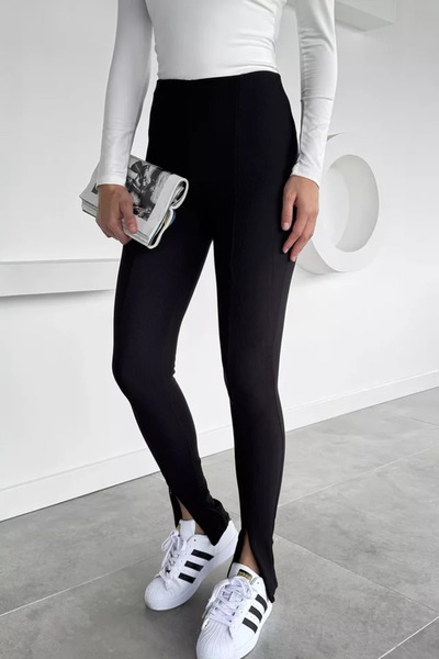 TOZLU Colanți din Lycra pentru femei, cu talie înaltă, cu model în dungi și d...