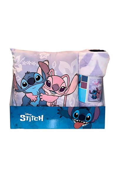 Disney Stitch & Angel polar blanket + cushion set