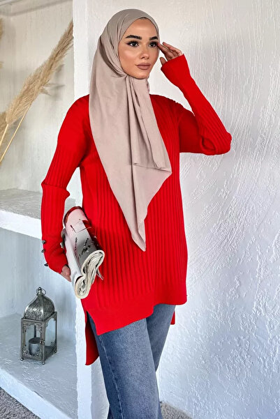 TOZLU Gülseli Crew Neck Hijab Knitwear Tunic