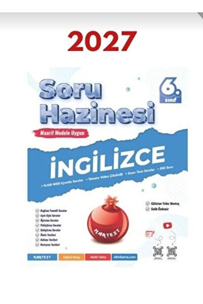 Nartest Yayınları 6. Sınıf YENİ MAARİF MODEL İngilizce Soru Hazinesi