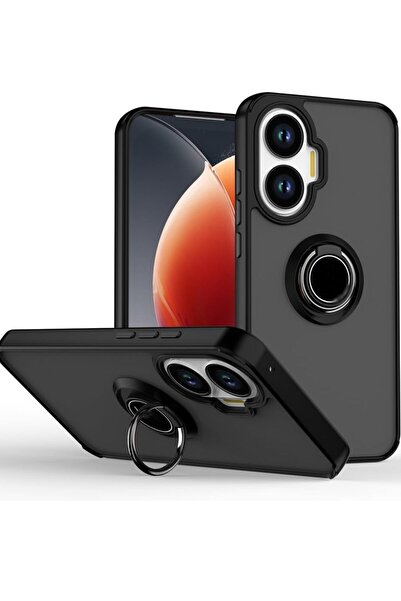corcishop POCO F7 Uyumlu Kılıf Mat Parmak izi Yapmaz Renkli Tuşlu Yüzüklü Sta...